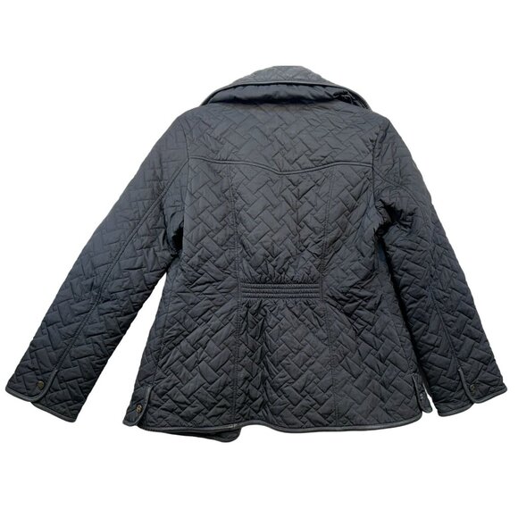 Cole Haan Womens Quilted Jacket Thermore Insulated Lamb Skin Trim Size S Black - Picture 11 of 13